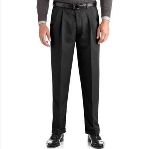 George Men's Dress Pants Black - Picture 1 of 6